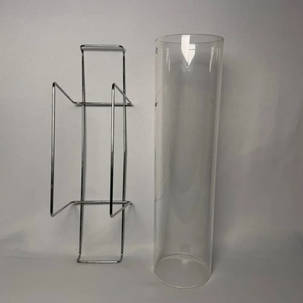 Vintage Pyrex Bake-a-Round Corning Glass Bread Tube Baker and Wire Metal Rack